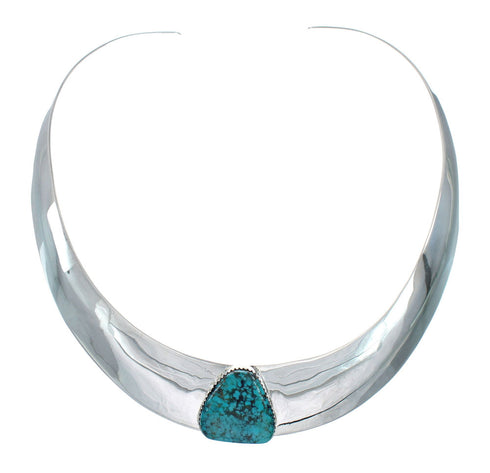 Navajo Turquoise Sterling Silver Collar Necklace X11226